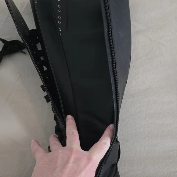 Dolls Kill Black Combat Boots with Pockets - Picture 6 of 12